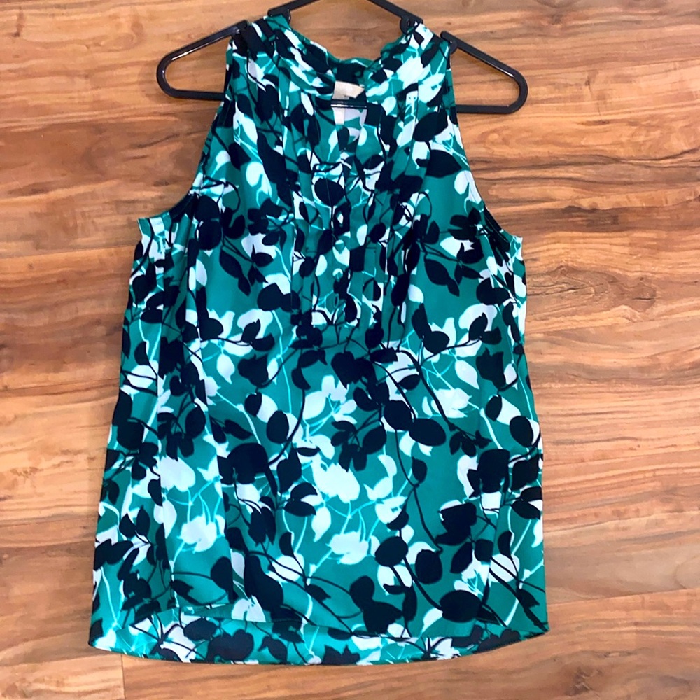 Banana Republic Green and Black top with buttons